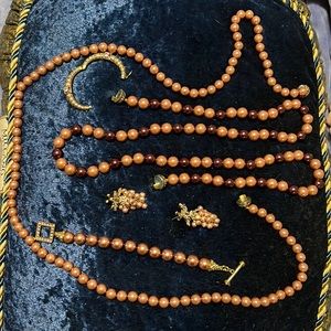 Hiedi Daus three piece necklace Scarf ring bracelet and earrings